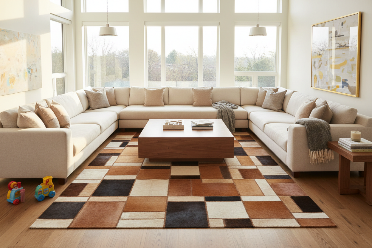 Are Cowhide Rugs Good for High-Traffic Areas