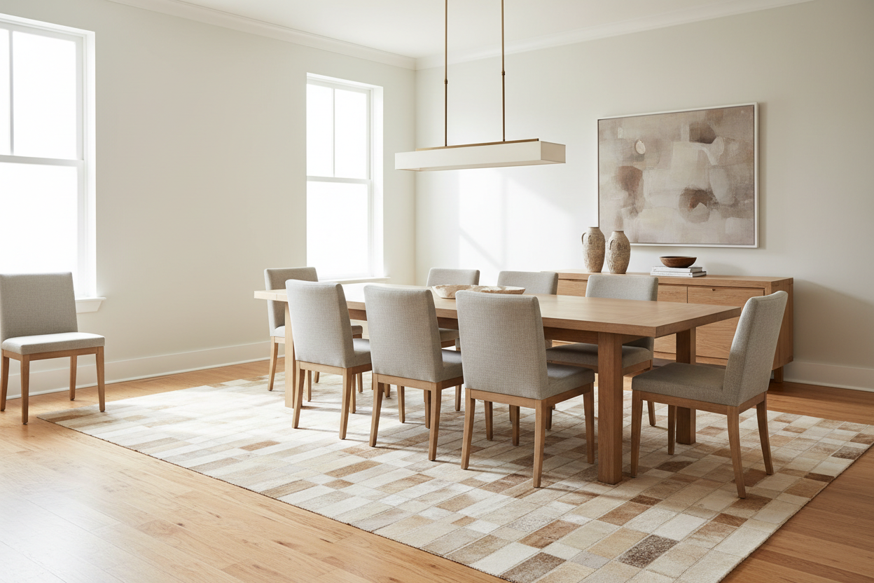 Cowhide Rugs for Dining Rooms: Style & Placement Guide