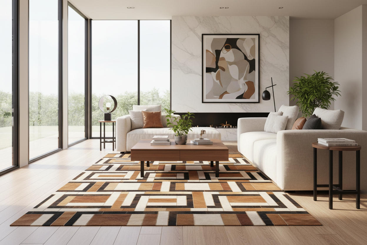 Can You Use a Cowhide Rug in a Living Room?