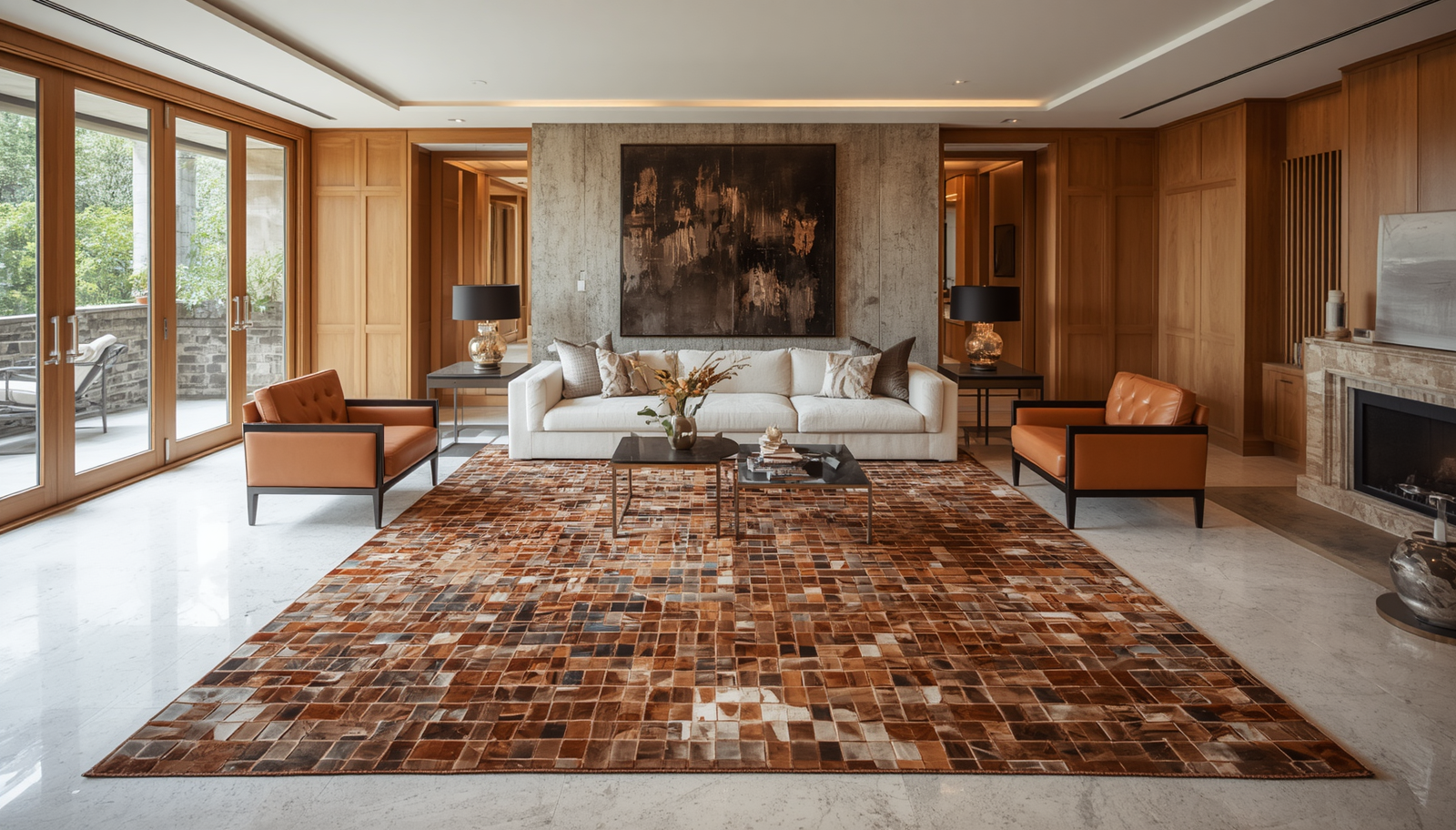 15 Living Room Ideas Using Cowhide Rugs